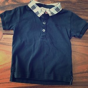 Baby boy Burberry black polo shirt